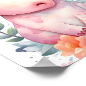 Baby Hippo Kinderzimmer Poster (Ecke)