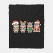 Baby Hippo Moo Deng Weihnachten Fleecedecke (Vorderseite)