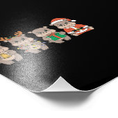 Baby Hippo Moo Deng Weihnachten Fotodruck (Ecke)