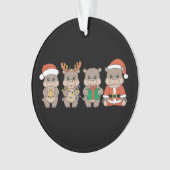 Baby Hippo Moo Deng Weihnachten Ornament (Vorderseite)