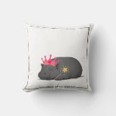 Baby Hippo Princess-Cotton Cushion-Customizable Kissen (Vorderseite)