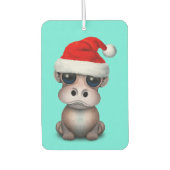 Baby Hippo Tragen einer Weihnachtsmannmütze Autolufterfrischer