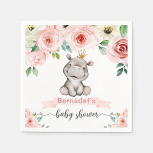 Baby Hippopotamus Princess Baby Dusche Serviette