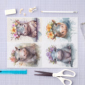 Baby Hippos Seidenpapier (Handwerk)