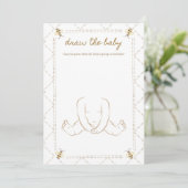 Baby Honey Bee Baby Shower Game Cards gezeichnet Einladung (Stehend Vorderseite)