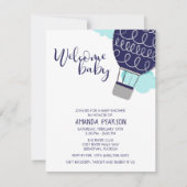 Baby Hot Air Ballon Babydusche Einladung (Vorderseite)