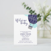 Baby Hot Air Ballon Babydusche Einladung (Stehend Vorderseite)