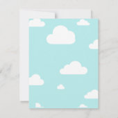 Baby Hot Air Ballon Babydusche Einladung (Rückseite)