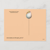 BABY HUGGING EASTER BUNNY, Pink Feiertagspostkarte (Rückseite)