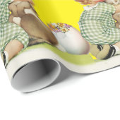 BABY HUGGING OSTERBUNNY, Gelb Geschenkpapier (Rolleneckpunkt)