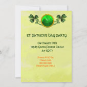 BABY HUGGING RABBIT IRISH ST. PATRICK'S DAY PARTY EINLADUNG (Rückseite)