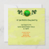 BABY HUGGING RABBIT IRISH ST. PATRICK'S DAY PARTY EINLADUNG (Rückseite)