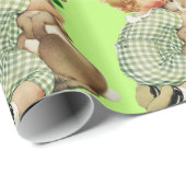 BABY HUGGING RABBIT IRISH ST. PATRICK'S DAY PARTY GESCHENKPAPIER (Rolleneckpunkt)