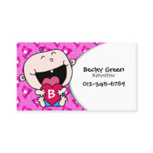 Baby Huggings Heart Pink Business Card