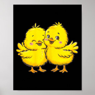 Baby Huhn Küken Bauer Bauernhof Mädchen T-Shirt.pn Poster