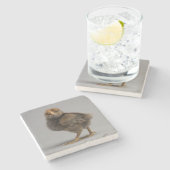 Baby-Huhn Steinuntersetzer (Seitenansicht)