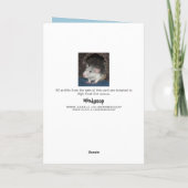 Baby husky Dumbo rat Geburtstagskarte Karte (Rückseite)