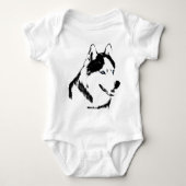 Baby Husky Strampler Schlitten Hund Baby Husky Ges (Vorderseite)