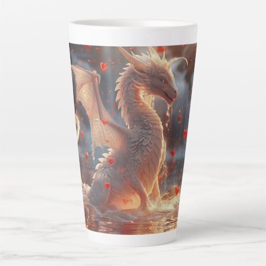 Baby Ice Dragon Digital Art Milchtasse (Vorderseite)