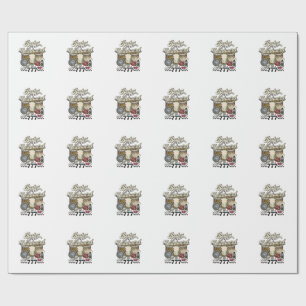 Baby ich bin ein Wildcard Vintage Western Casino-S Geschenkpapier
