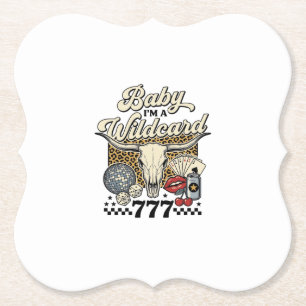Baby ich bin ein Wildcard Vintage Western Casino-S Untersetzer