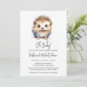 Baby Igel Gender Neutral Baby Dusche Einladung (Stehend Vorderseite)