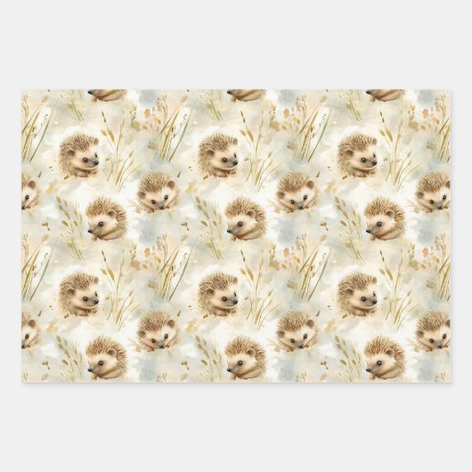 Baby Igel Geschenkpapier Set (Vorderseite 2)