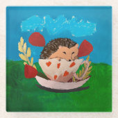 Baby Igel Glasuntersetzer (Vorderseite)