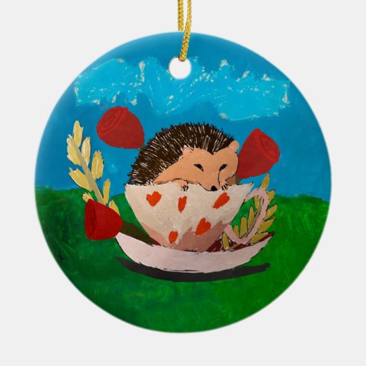 Baby Igel Keramik Ornament (Vorne)