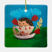 Baby Igel Keramikornament (Rückseite)