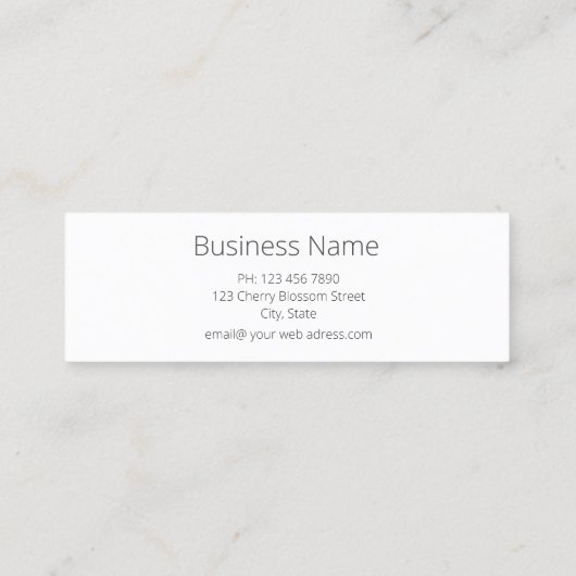 Baby Igel Mini Visitenkarte (Rückseite)