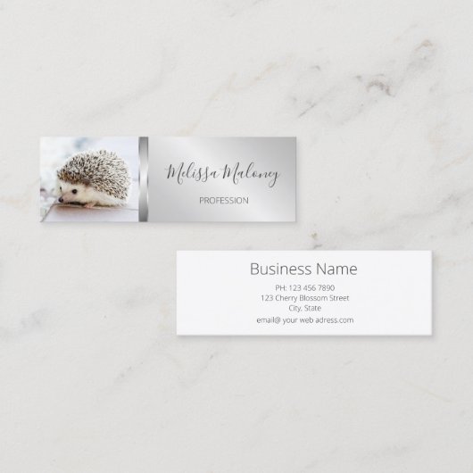 Baby Igel Mini Visitenkarte (Vorne/Hinten)