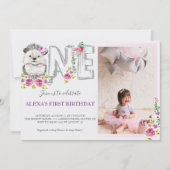 Baby Igel One Geburtstag Einladung (Vorderseite)