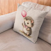 Baby Igel Pink Balloon Girls Kissen