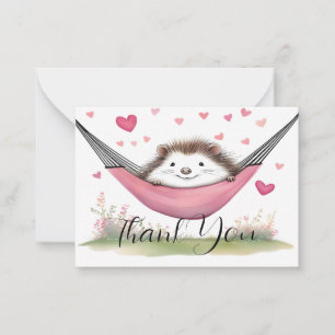 Baby Igel Ruhen Vielen Dank Mitteilungskarte