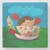 Baby Igel Steinuntersetzer (Vorderseite)