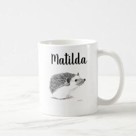 Baby Igel süße Tier Aquarell schwarz Kaffeetasse