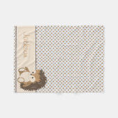 Baby Igel u. Diamonds| personalisiert Fleecedecke (Vorderseite (Horizontal))