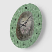 Baby Igel Wall Clock Große Wanduhr (Winkel)