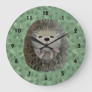 Baby Igel Wall Clock Große Wanduhr