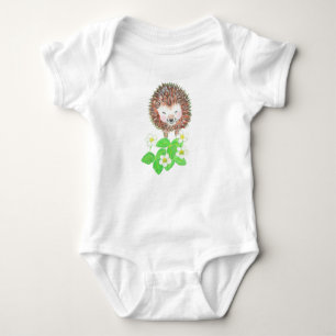 Baby Igel & Wild Strawberry Blume Strampler