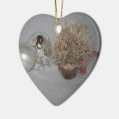 Baby-Igels-Weihnachtsverzierung Keramikornament (Links)
