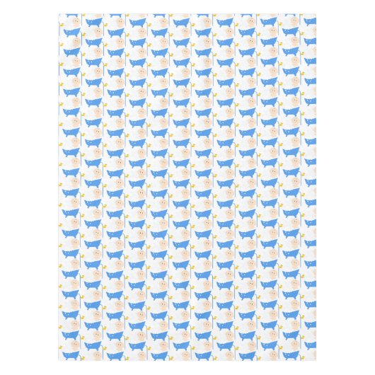 Baby im Bad mit Dusche Babydusche Rectangle Tischdecke (Vorderseite)