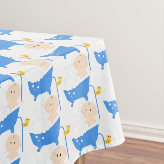 Baby im Bad mit Dusche Babydusche Rectangle Tischdecke (Beispiel)