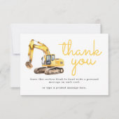 Baby im Bau Baby-Dusche Dankeskarte (Vorderseite)