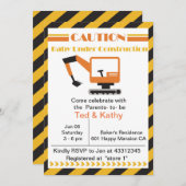 Baby im Bau Baby-Dusche Einladung (Vorne/Hinten)