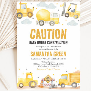 Baby im Bau Baby Shower Einladung