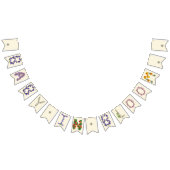 Baby im Blausaßbanner - Blumenduschdekor Wimpelkette (Alle)