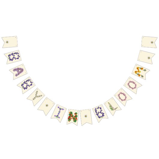 Baby im Blausaßbanner - Blumenduschdekor Wimpelkette (Alle)