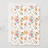 Baby im Blumengarten Mädchen Dusche Einladung (Rückseite)